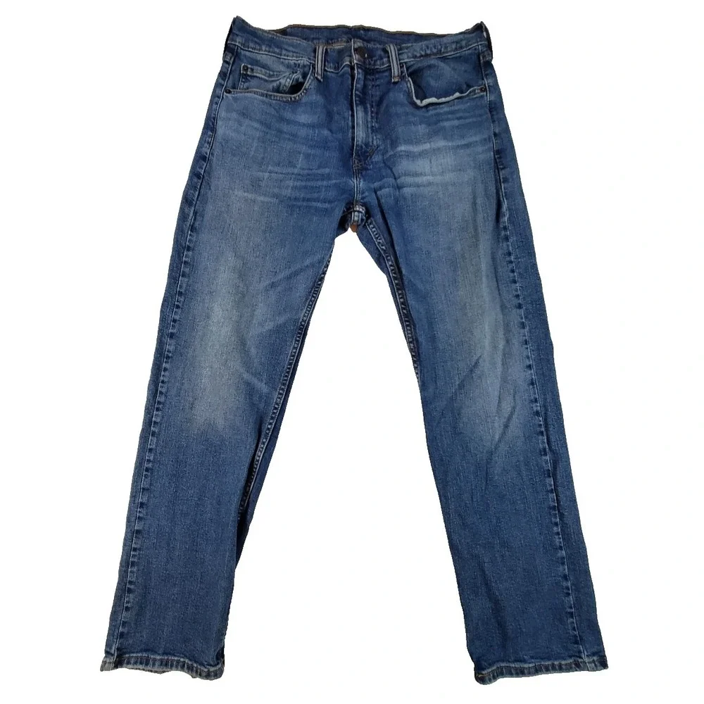 Levis 505 Regular Fit Jeans Mens 34x30 Blue Denim Straight‎ Leg Classic 5-Pocket